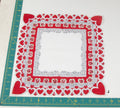 Heart/Valentines vintage handkerchief - h0076