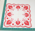 Heart/Valentines vintage handkerchief - h0077
