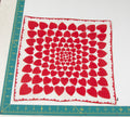 Heart/Valentines vintage handkerchief - h0082
