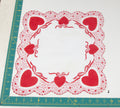 Heart/Valentines vintage handkerchief - h0084