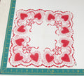 Heart/Valentines vintage handkerchief - h0086