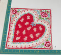 Heart/Valentines vintage handkerchief - h0087