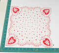 Heart/Valentines vintage handkerchief - h0090