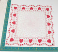 Heart/Valentines vintage handkerchief - h0092