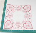 Heart/Valentines vintage handkerchief - h0093