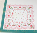 Heart/Valentines vintage handkerchief - h0094