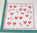 Heart/Valentines vintage handkerchief - h0095