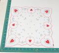 Heart/Valentines vintage handkerchief - h0097
