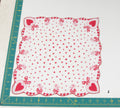 Heart/Valentines vintage handkerchief - h0098