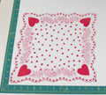 Heart/Valentines vintage handkerchief - h0099