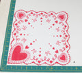 Heart/Valentines vintage handkerchief - h0101