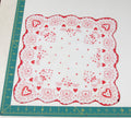Heart/Valentines vintage handkerchief - h0102
