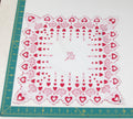 Heart/Valentines vintage handkerchief - h0103