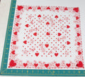 Heart/Valentines vintage handkerchief - h0106