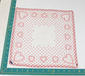 Heart/Valentines vintage handkerchief - h0109