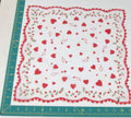 Heart/Valentines vintage handkerchief - h0110