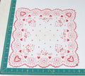 Heart/Valentines vintage handkerchief - h0111
