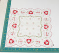 Heart/Valentines vintage handkerchief - h0116