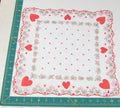 Heart/Valentines vintage handkerchief - h0119