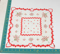 Heart/Valentines vintage handkerchief - h0120
