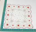 Heart/Valentines vintage handkerchief - h0122