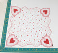 Heart/Valentines vintage handkerchief - h0125