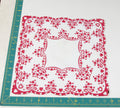 Heart/Valentines vintage handkerchief - h0133