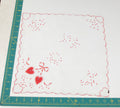 Heart/Valentines vintage handkerchief - h0134