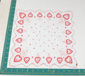 Heart/Valentines vintage handkerchief - h0137