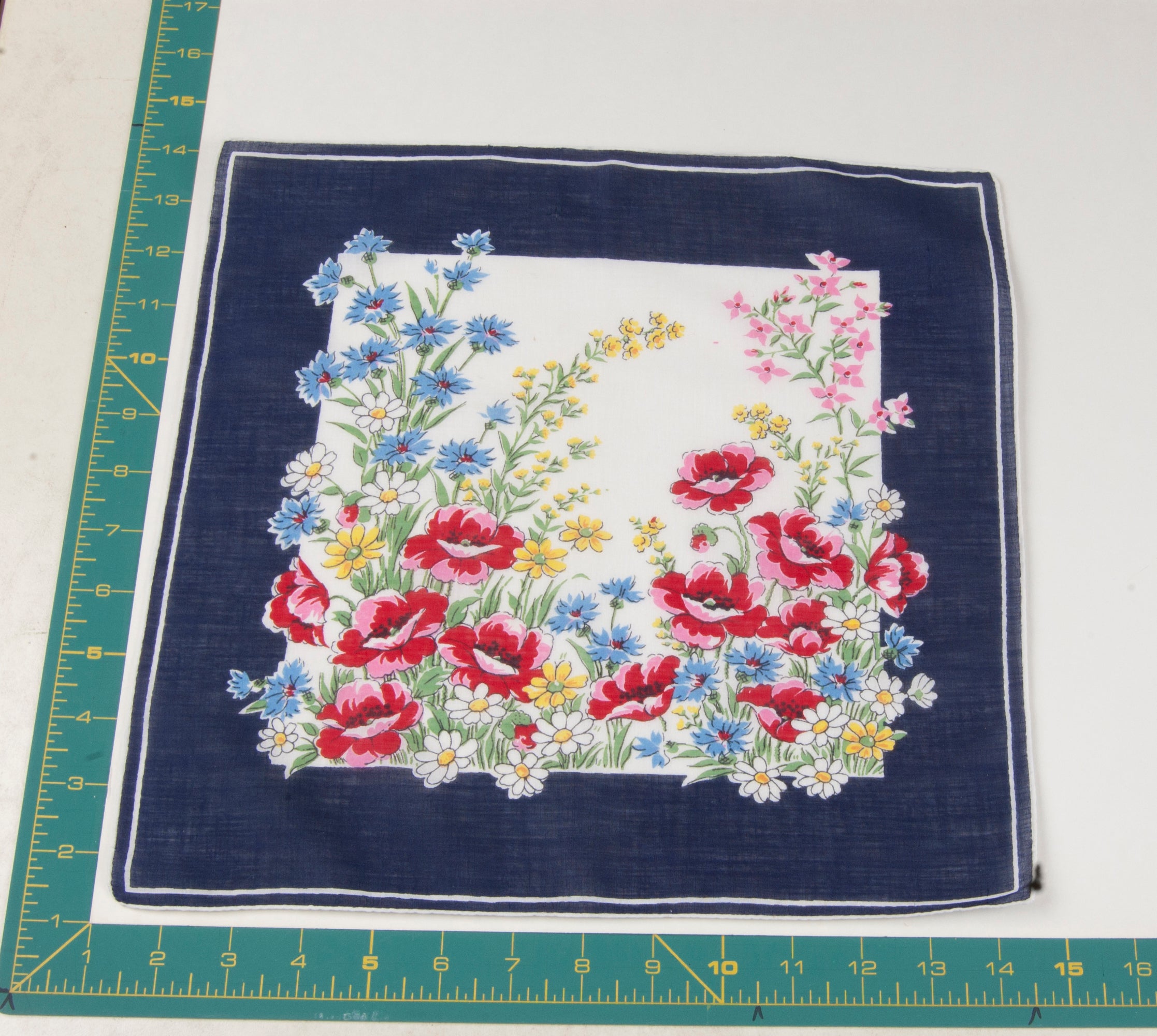 Floral vintage handkerchief - h0144
