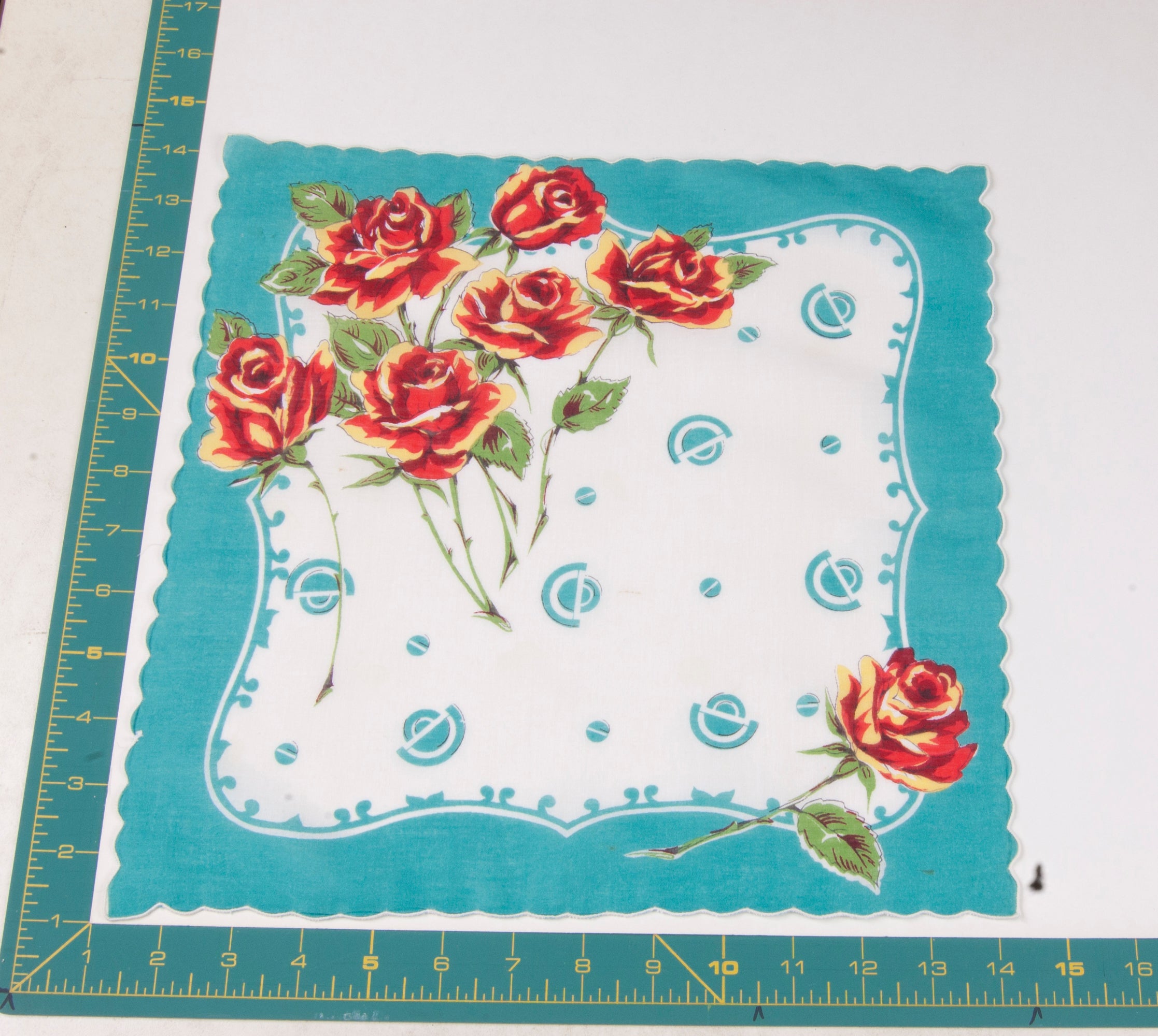 Floral vintage handkerchief - h0147