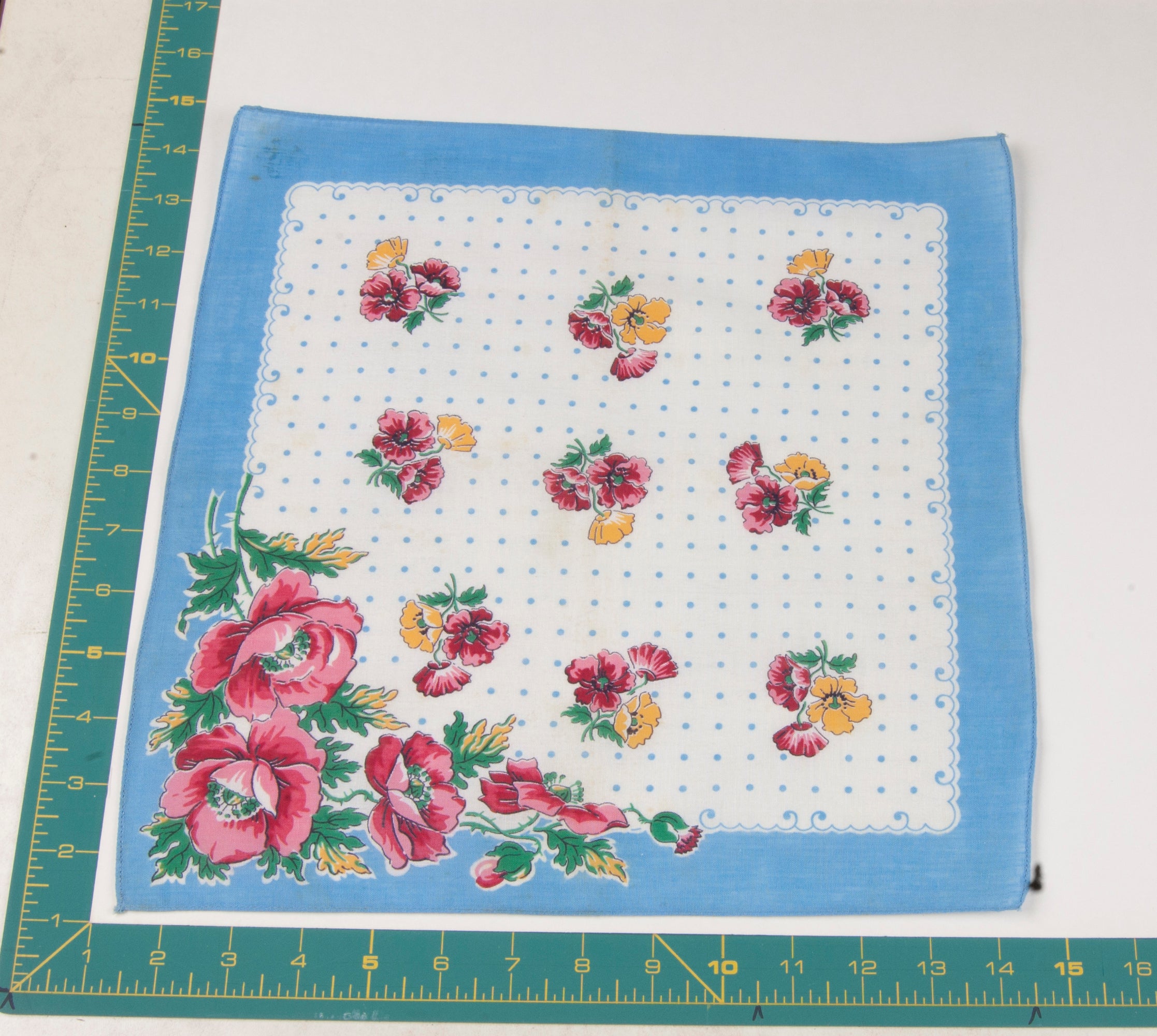 Floral vintage handkerchief - h0152