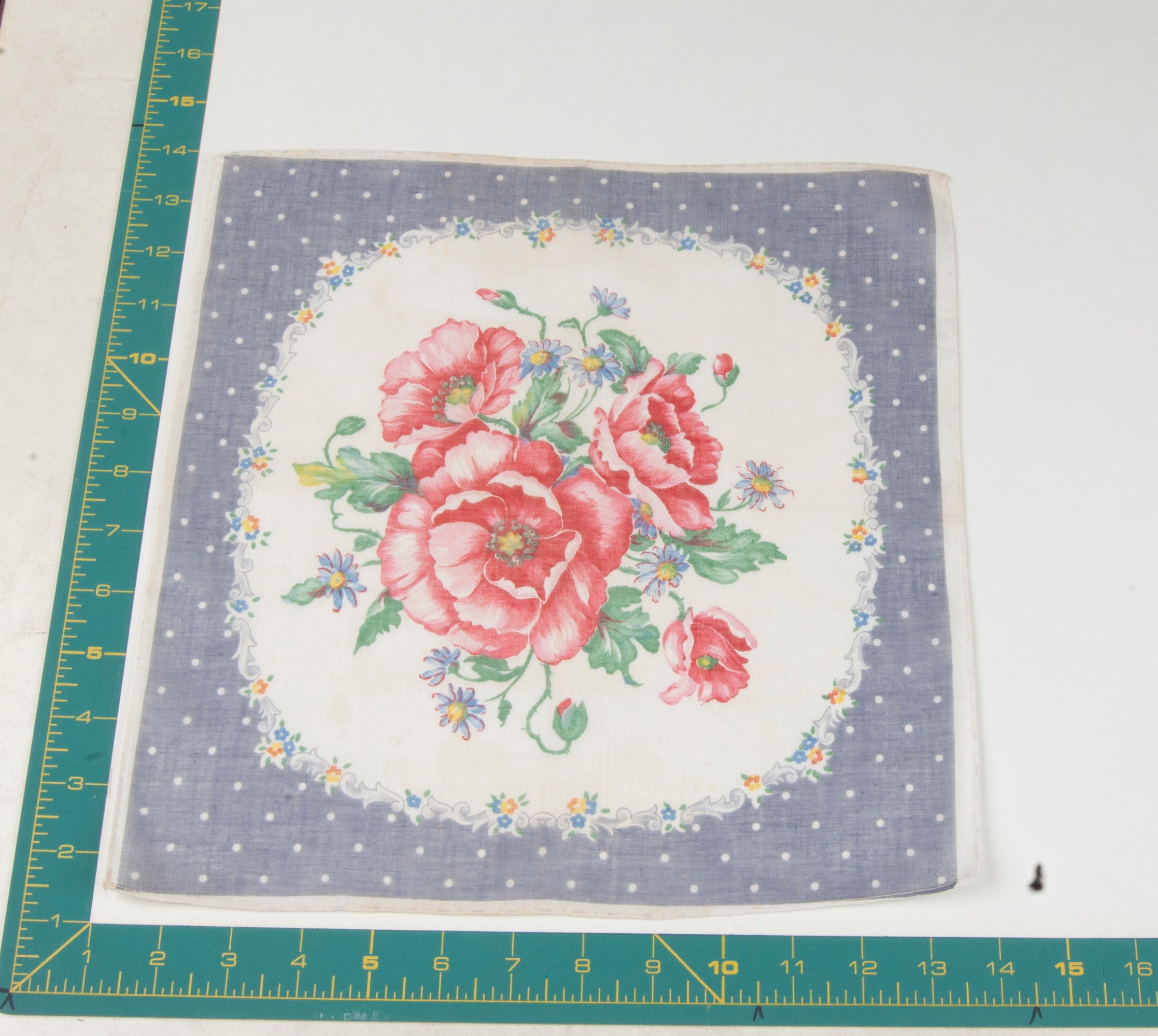Floral vintage handkerchief - h0164