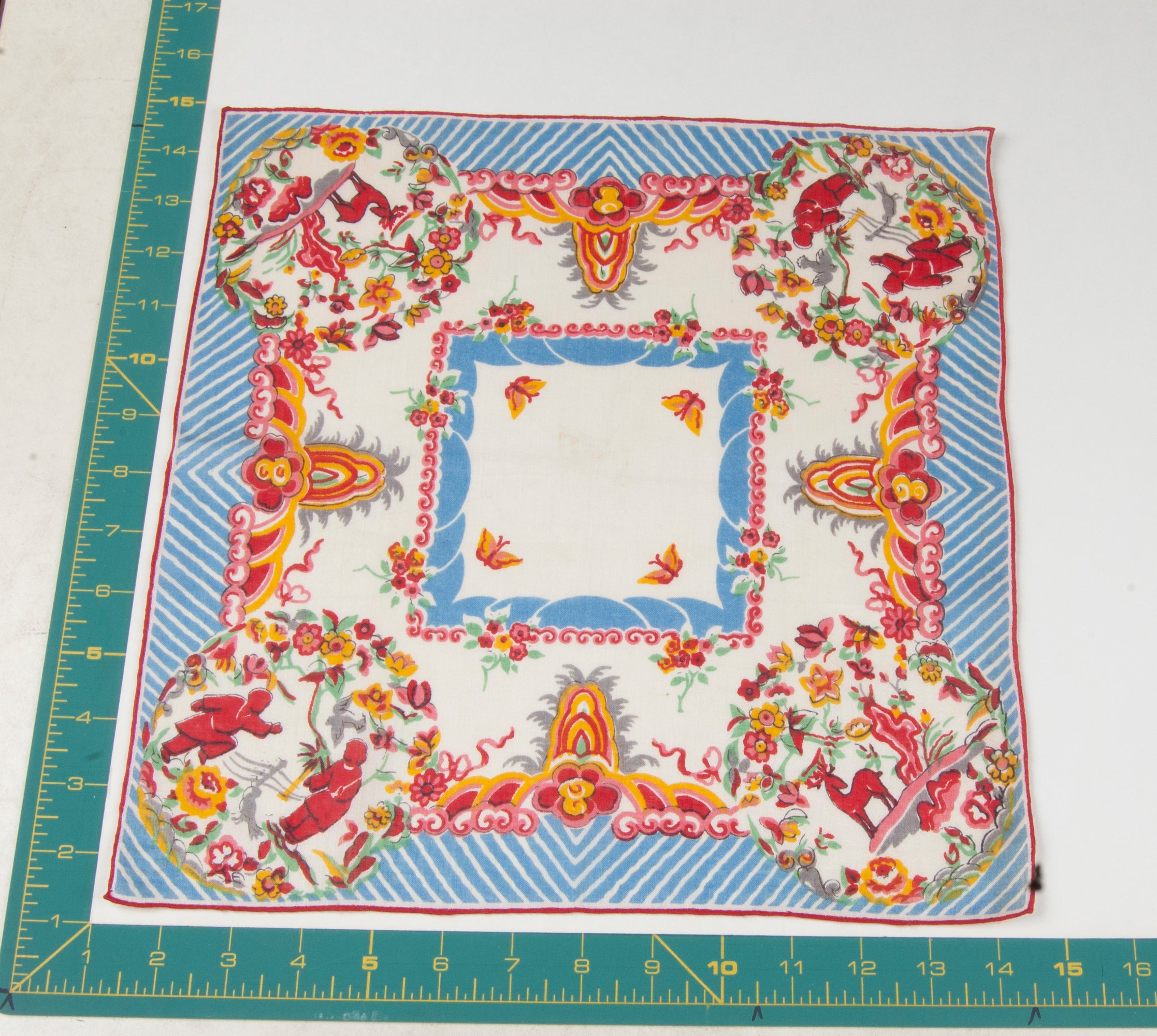 Floral vintage handkerchief - h0165