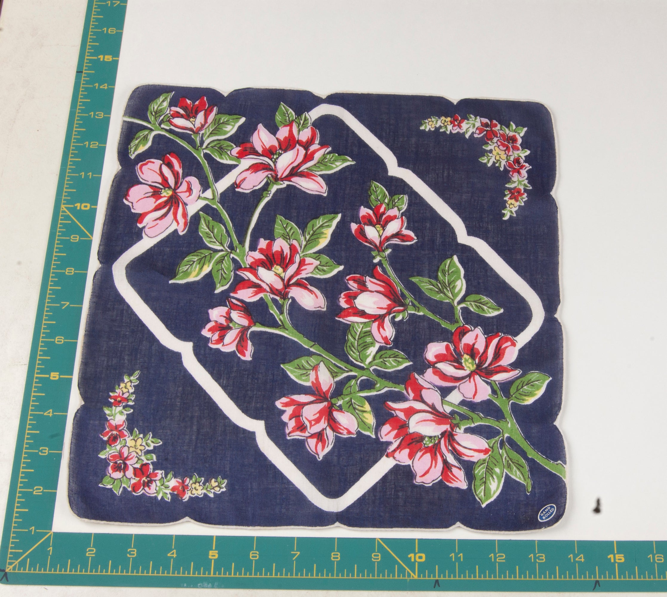 Floral vintage handkerchief - h0167