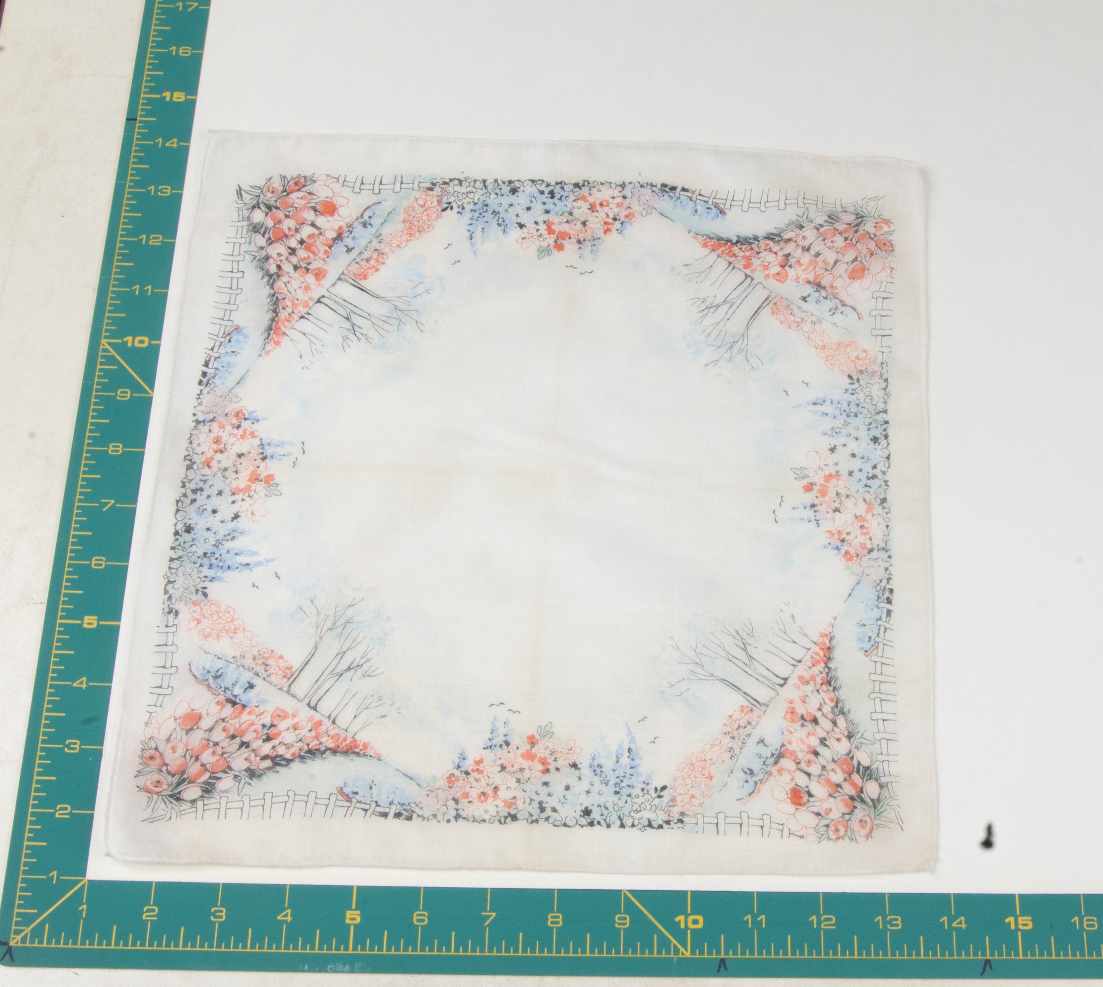 Floral vintage handkerchief - h0171