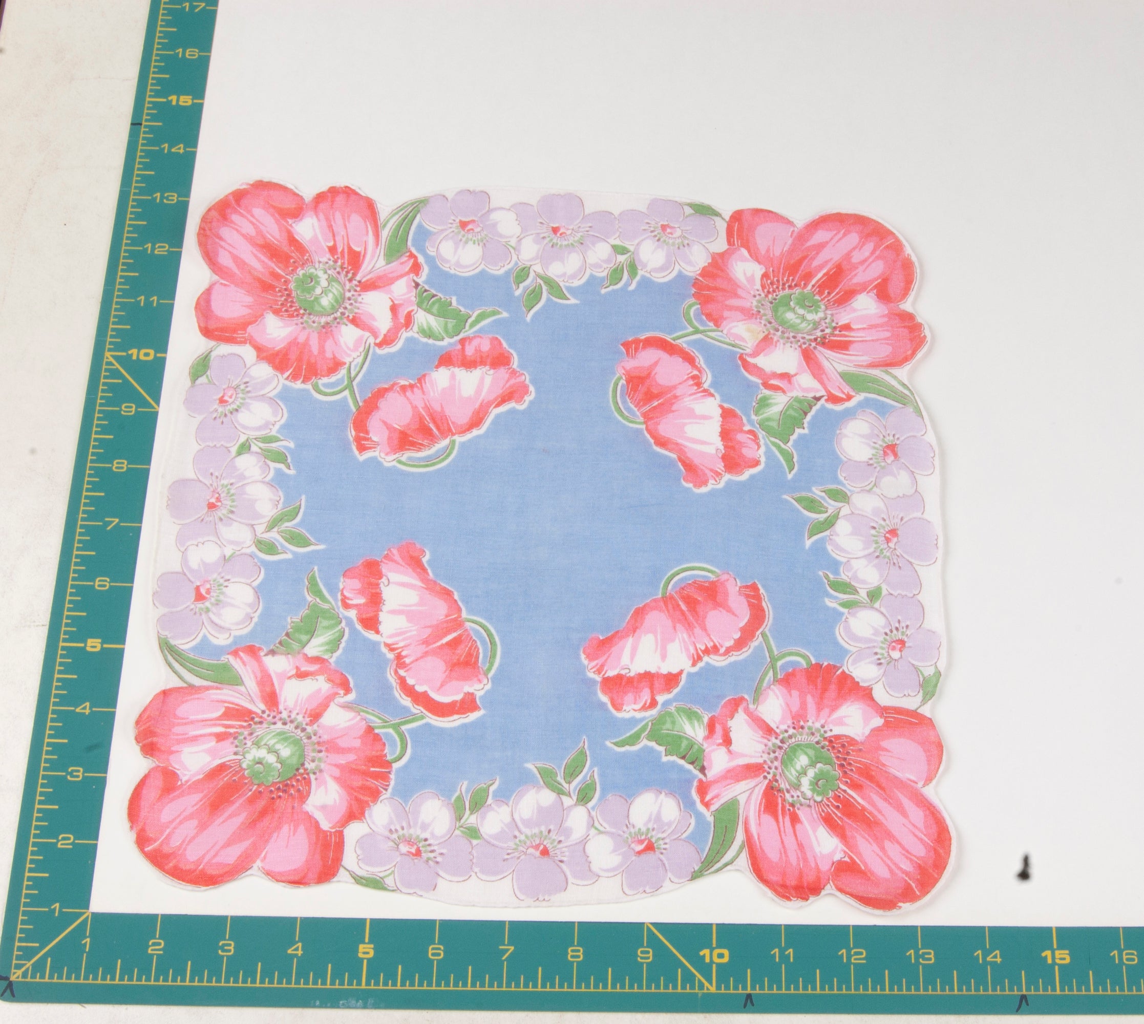 Floral vintage handkerchief - h0192