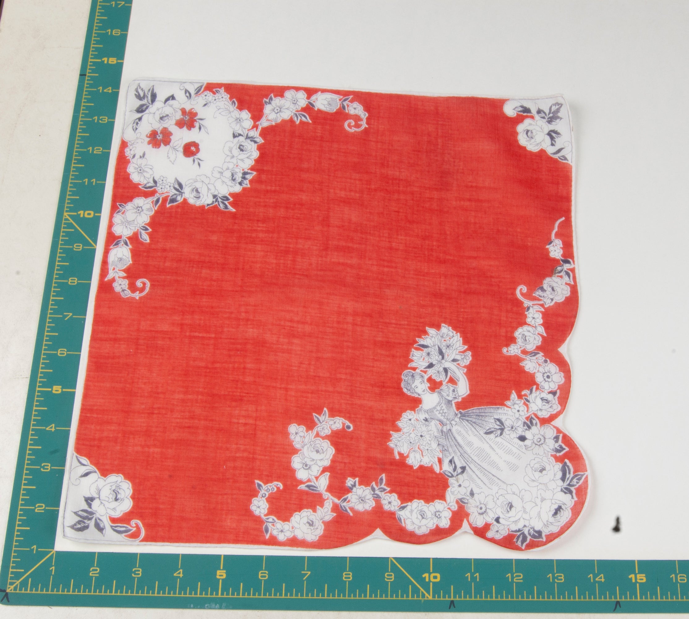 Floral vintage handkerchief - h0199