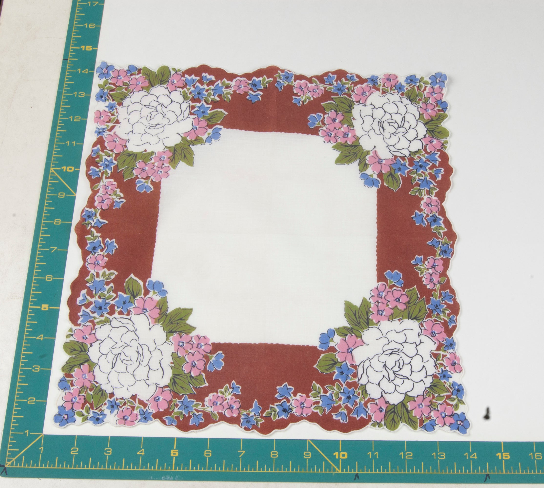 Floral vintage handkerchief - h0206
