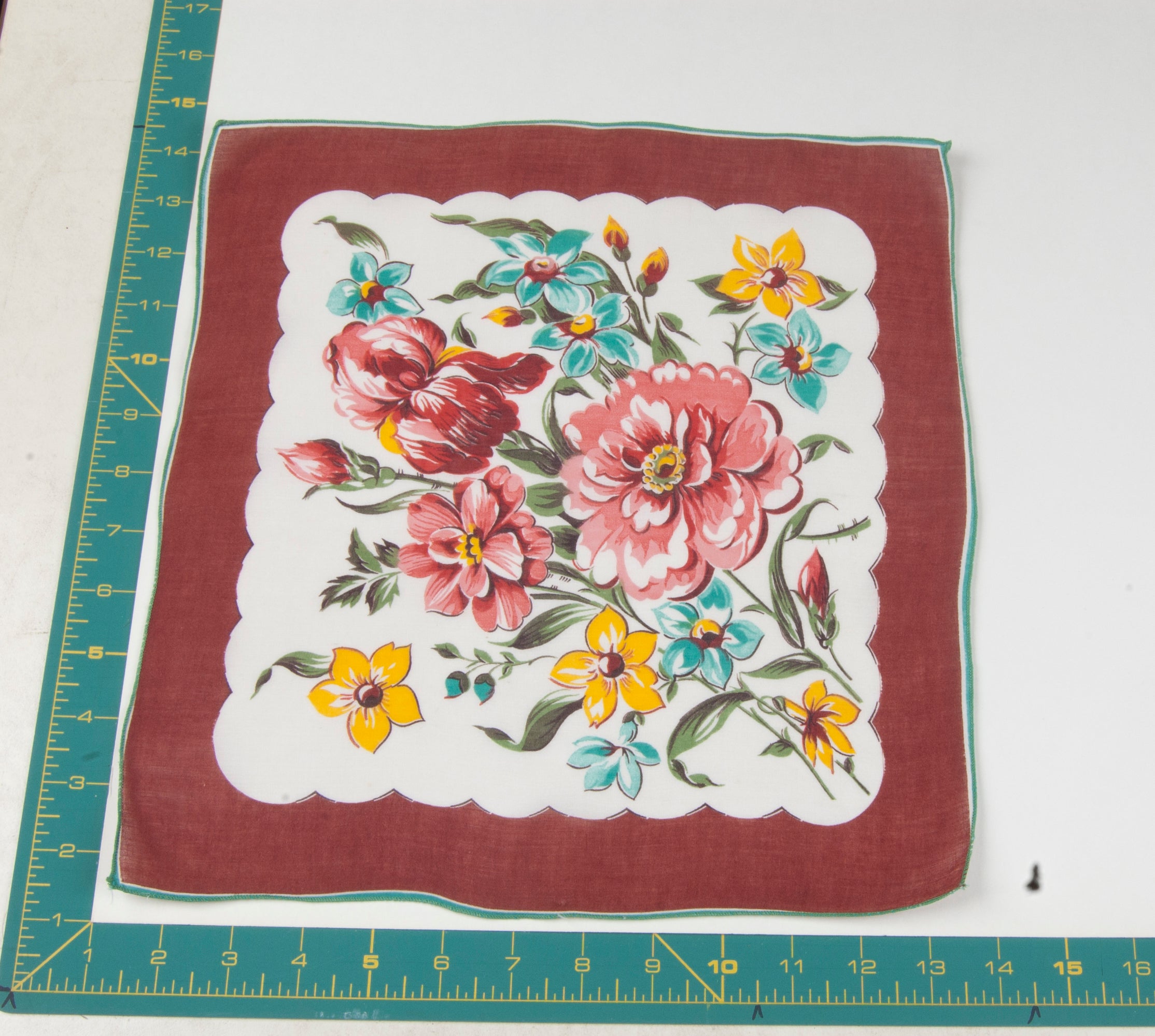 Floral vintage handkerchief - h0212