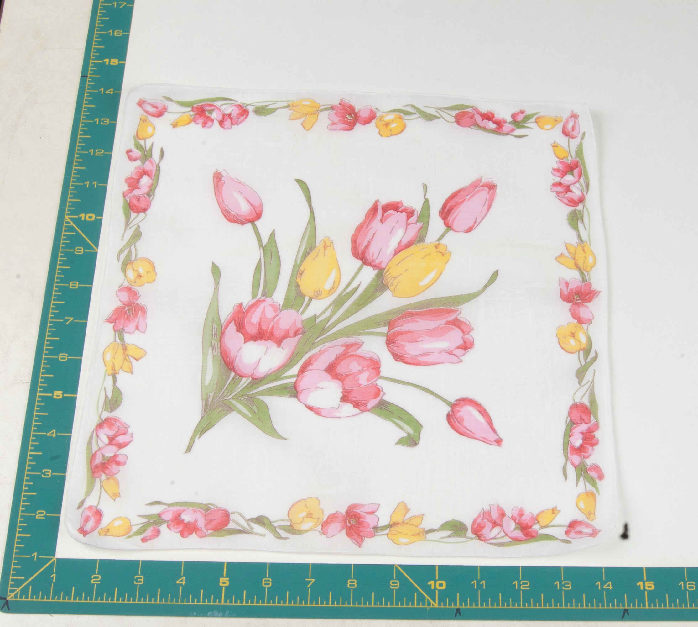 Floral vintage handkerchief - h0214