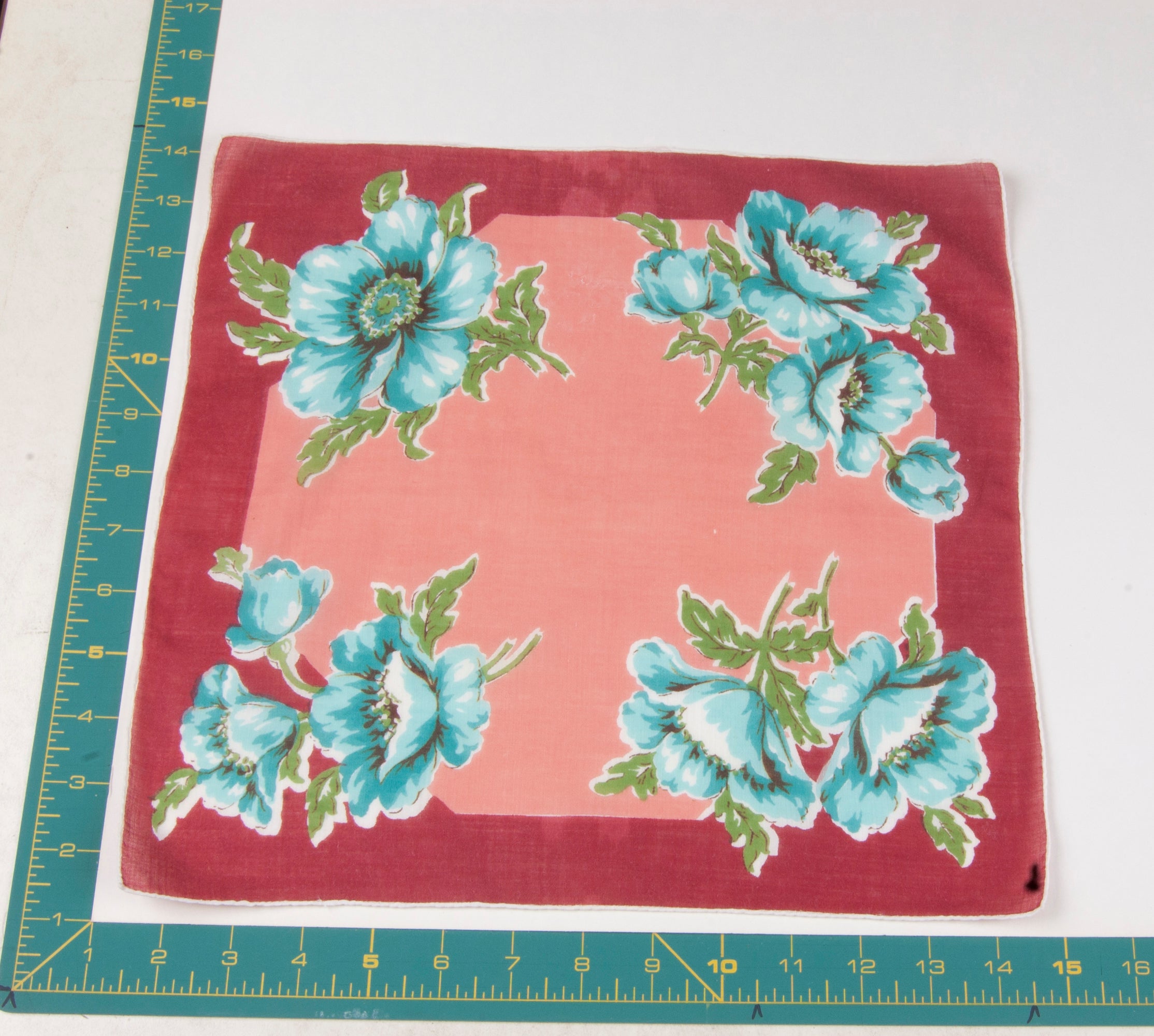 Floral vintage handkerchief - h0216