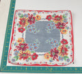 Floral vintage handkerchief - h0219