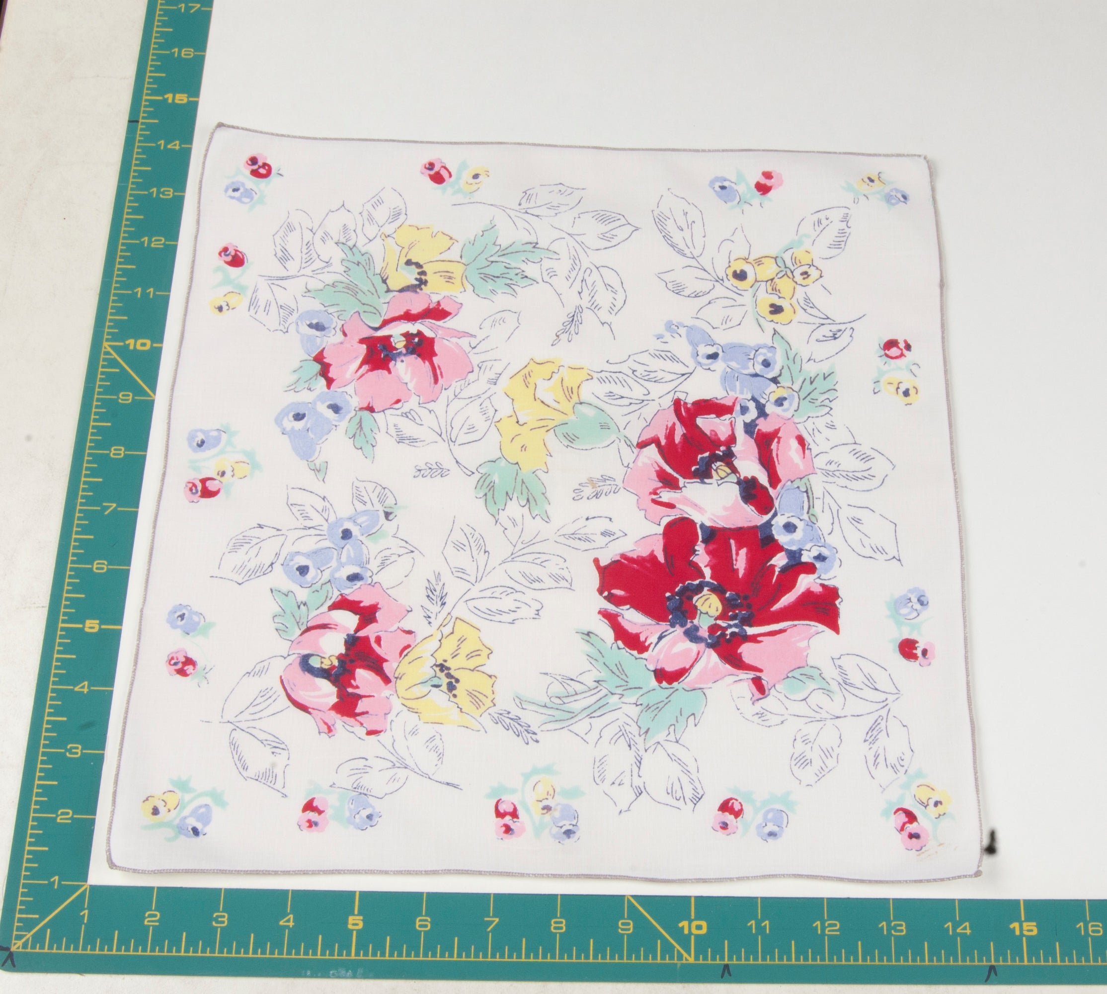 Floral vintage handkerchief - h0220