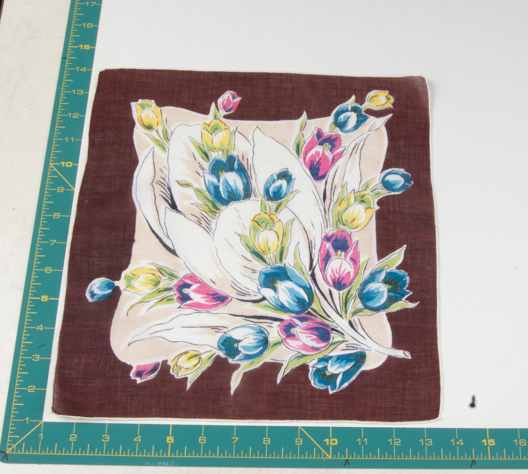 Floral vintage handkerchief - h0243