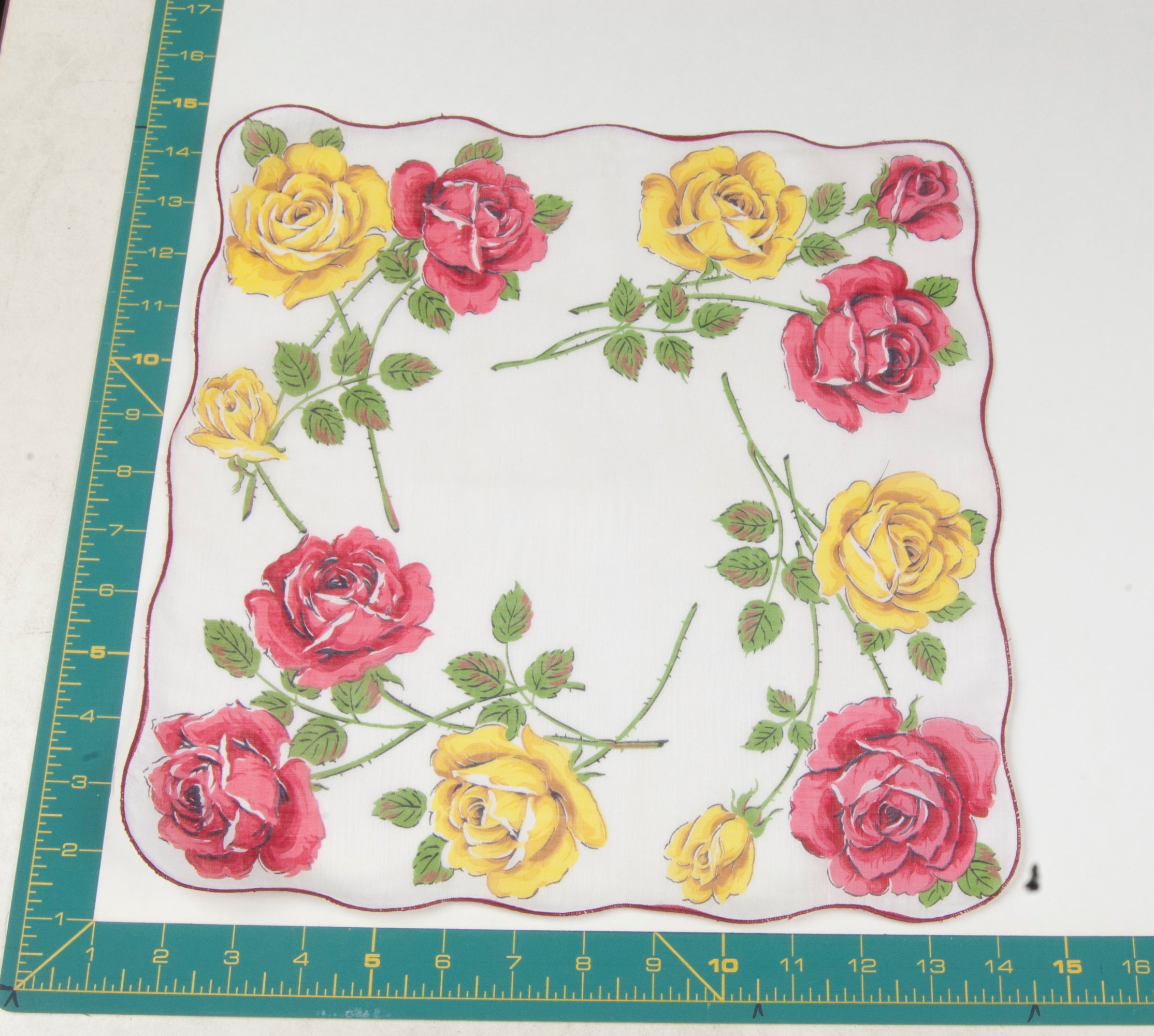 Floral vintage handkerchief - h0249