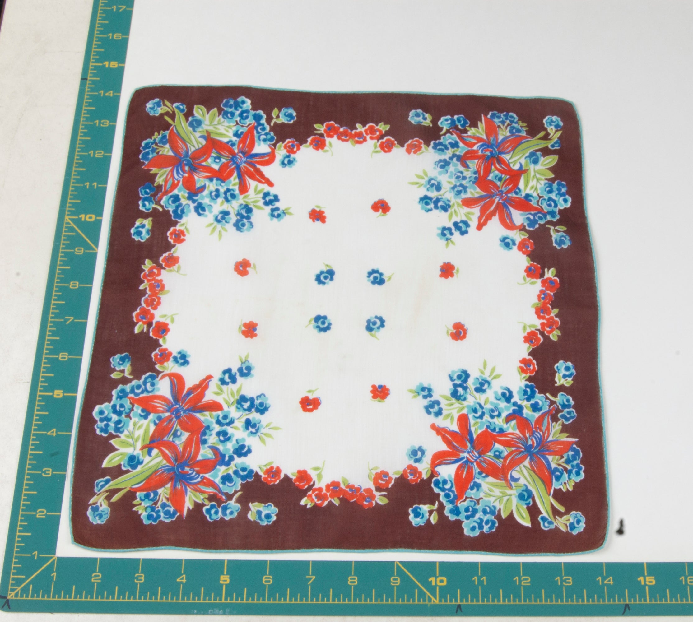 Floral vintage handkerchief - h0264
