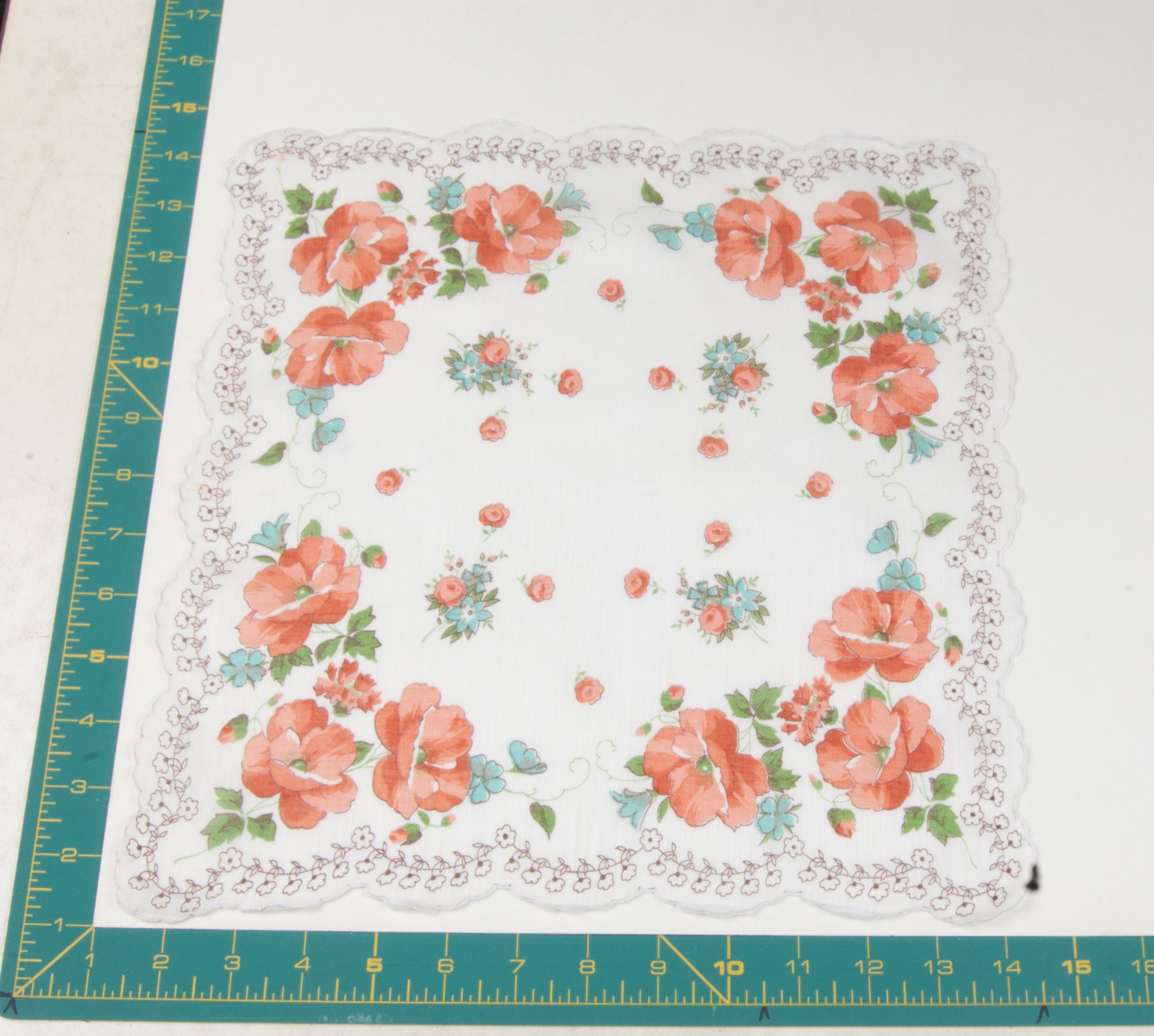 Floral vintage handkerchief - h0267