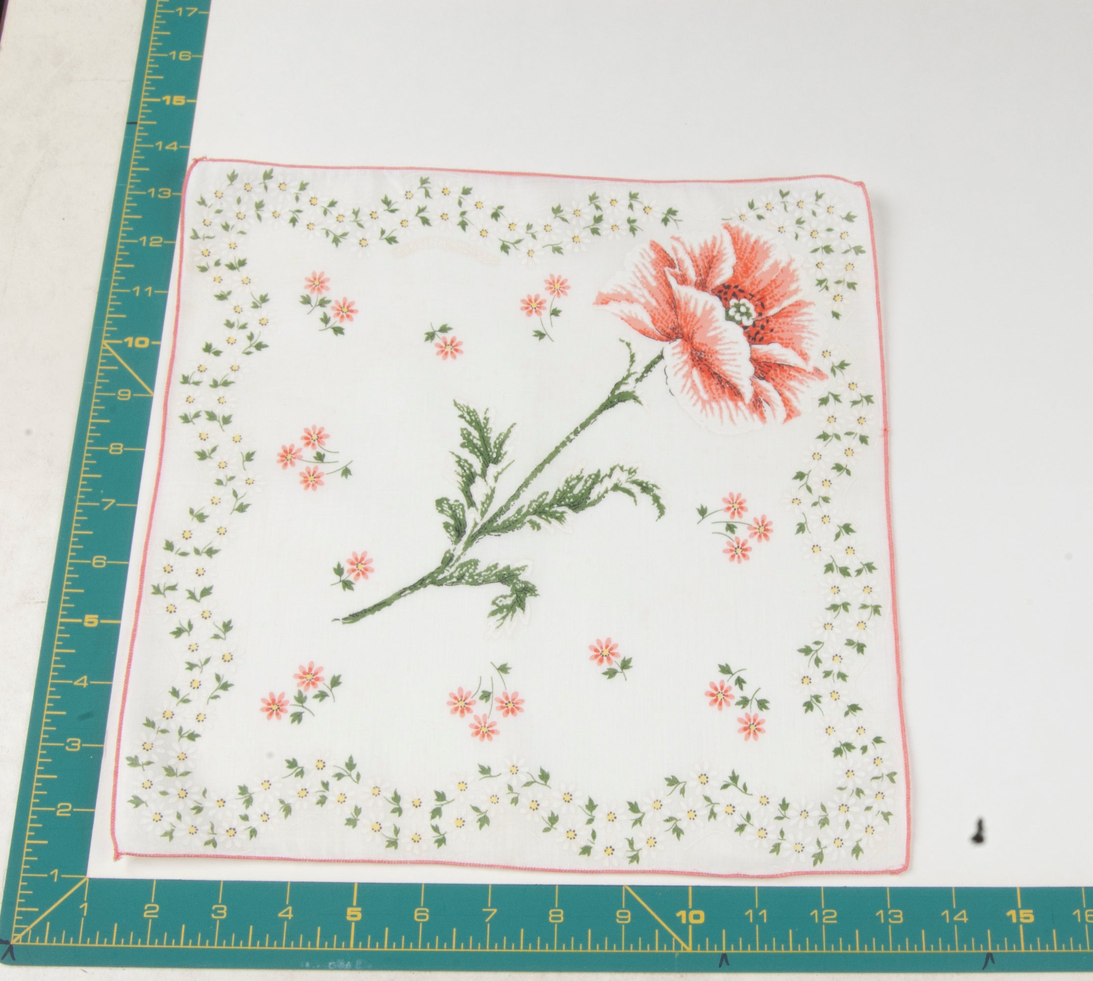 Floral vintage handkerchief - h0319