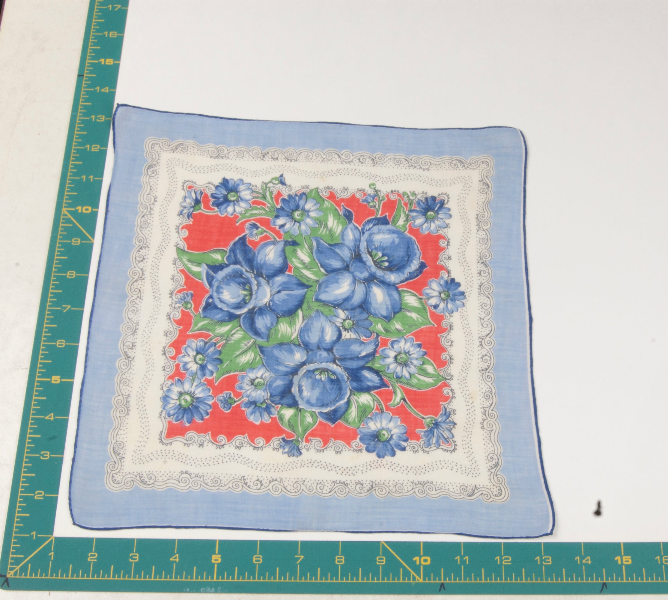 Floral vintage handkerchief - h0329